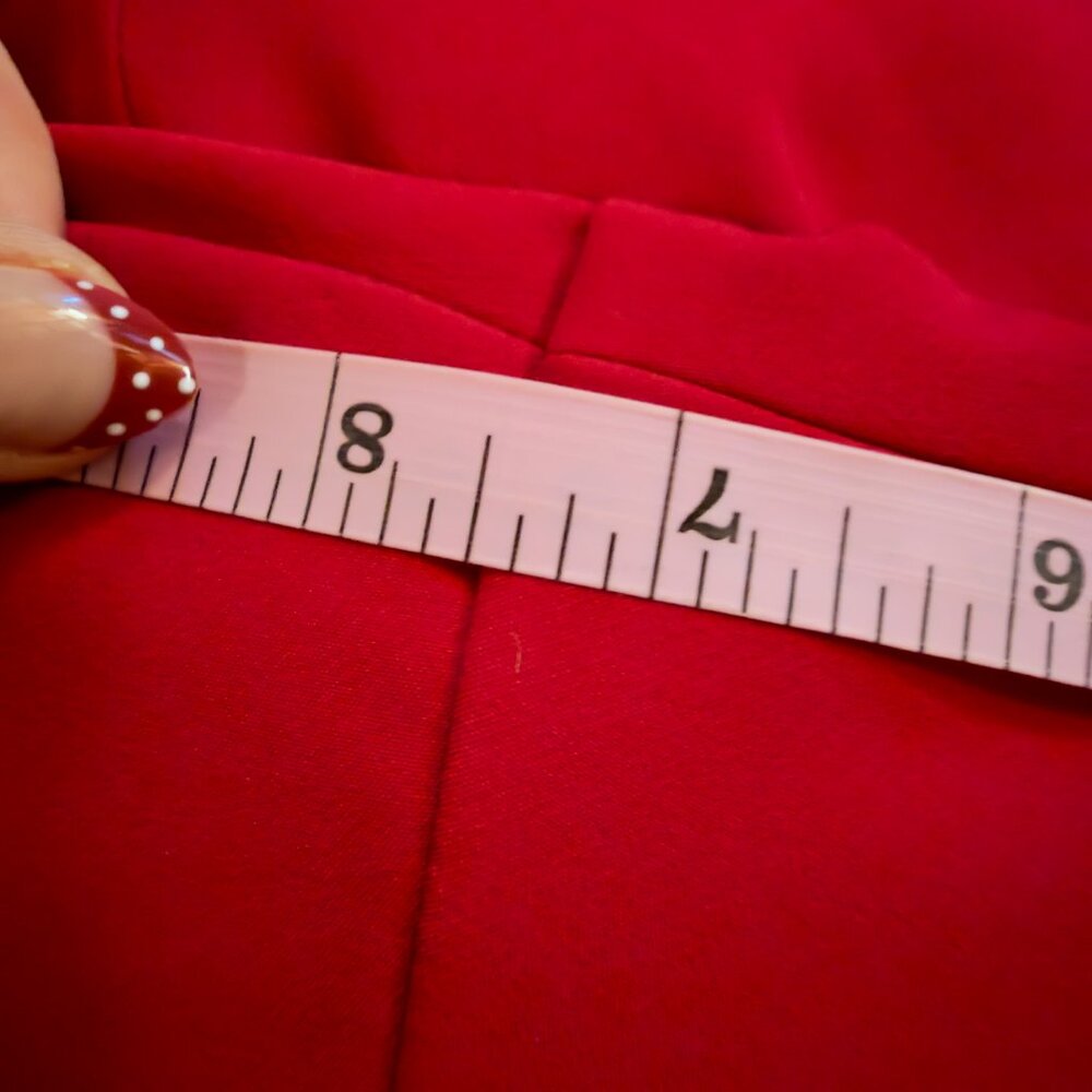 Kay Unger Genesis Walk Thru Pant Dress One Shoulder Red Size 14 - Picture 12 of 15